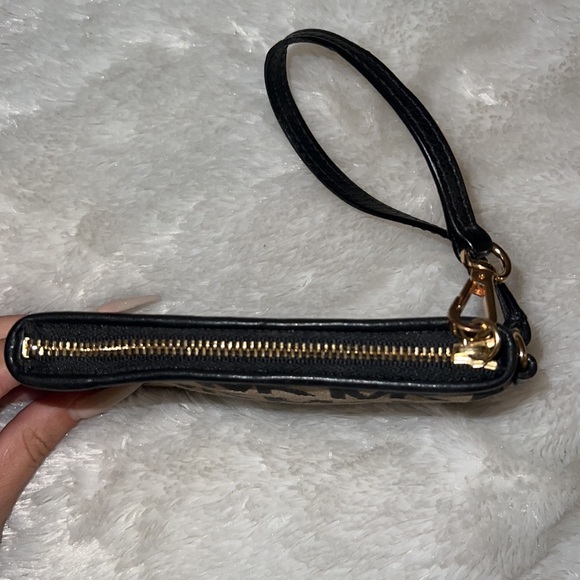 MICHAEL Michael Kors Black and Tan Monogram Wristlet - Picture 5 of 5